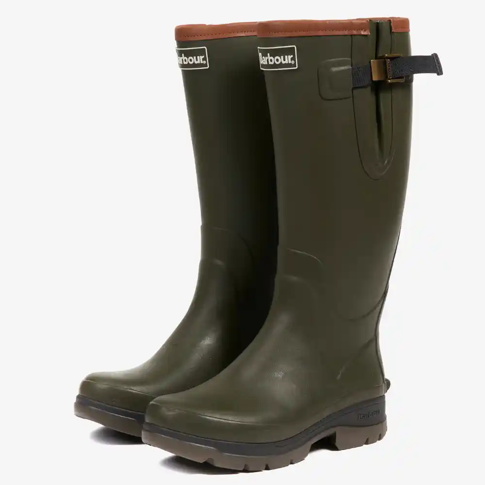 Barbour Mens Tempest Wellington Boots Olive