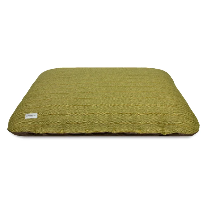 Earthbound Tweed Flat Cushion Green