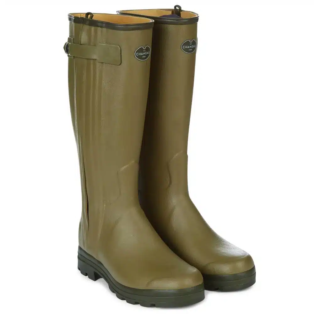 Le Chameau Mens Chasseur Leather Lined Wellington Boot
