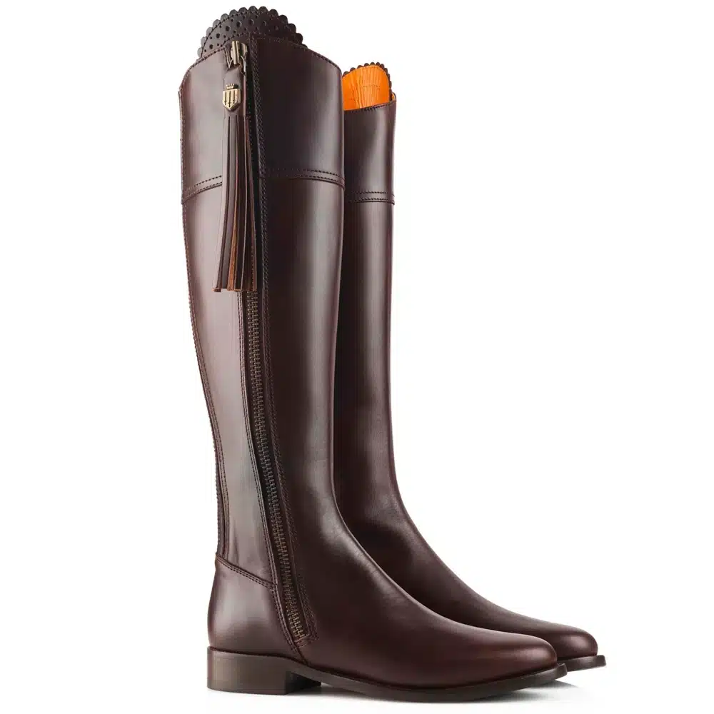 Fairfax & Favor Ladies Regina Flat Boot Mahogany Leather