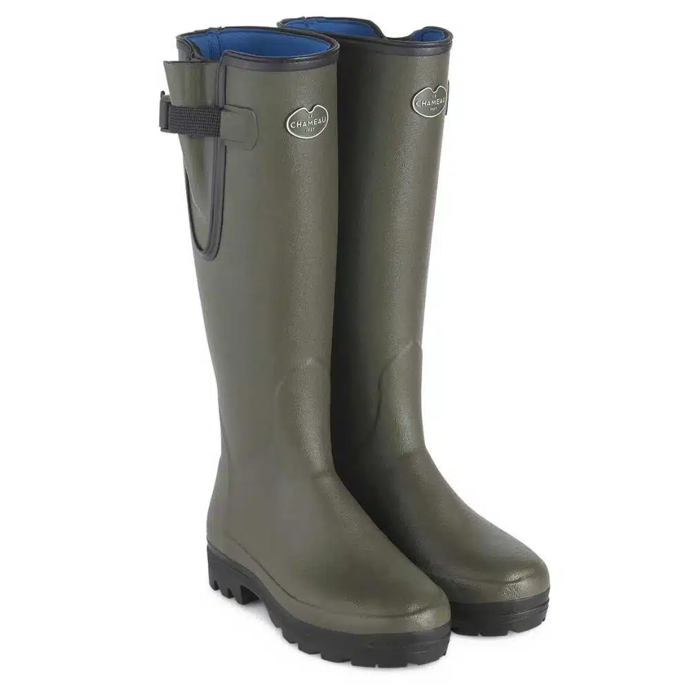 Le Chameau Mens Vierzonord Neoprene Lined Wellington Boot Vert Chameau