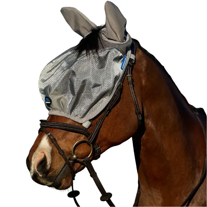 Weatherbeeta Hexi Shield Ride On Fly Mask Silver C