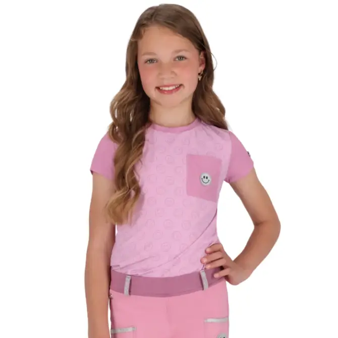 QHP Childrens Sport Shirt Rosalynn Cherry Pink 3