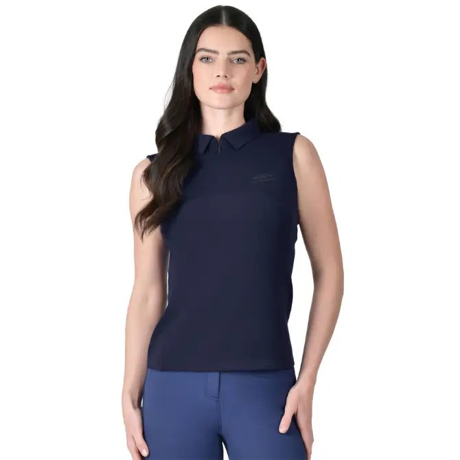 Weatherbeeta Ladies 37.5 Sleeveless Performance Polo Navy