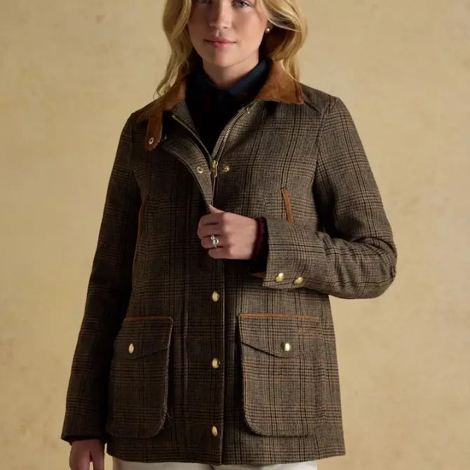 Joules Ladies Contemporary Fieldcoat Roston Tweed
