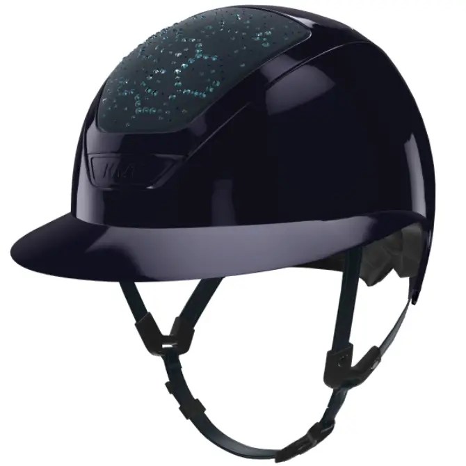 Kask Star Lady Riding Hat Pure Shine Blue/Montana Swarovski Crystal Vibe