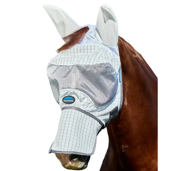 Weatherbeeta Hybrid Fly Mask White/Charcoal