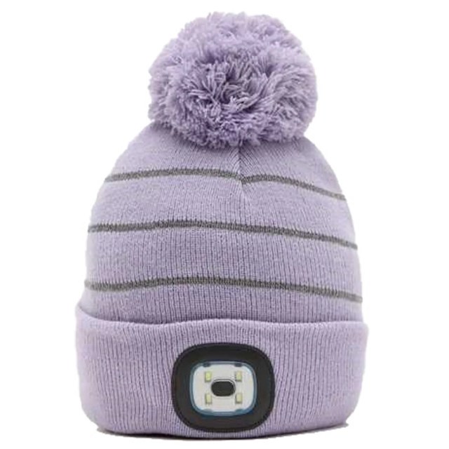 Platinum Alva Junior LED Beanie Hat Lilac
