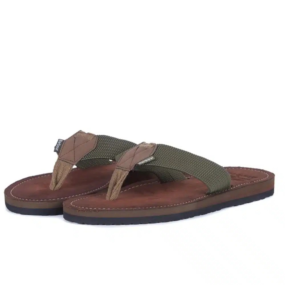 Barbour Mens Toeman Beach Sandal Olive