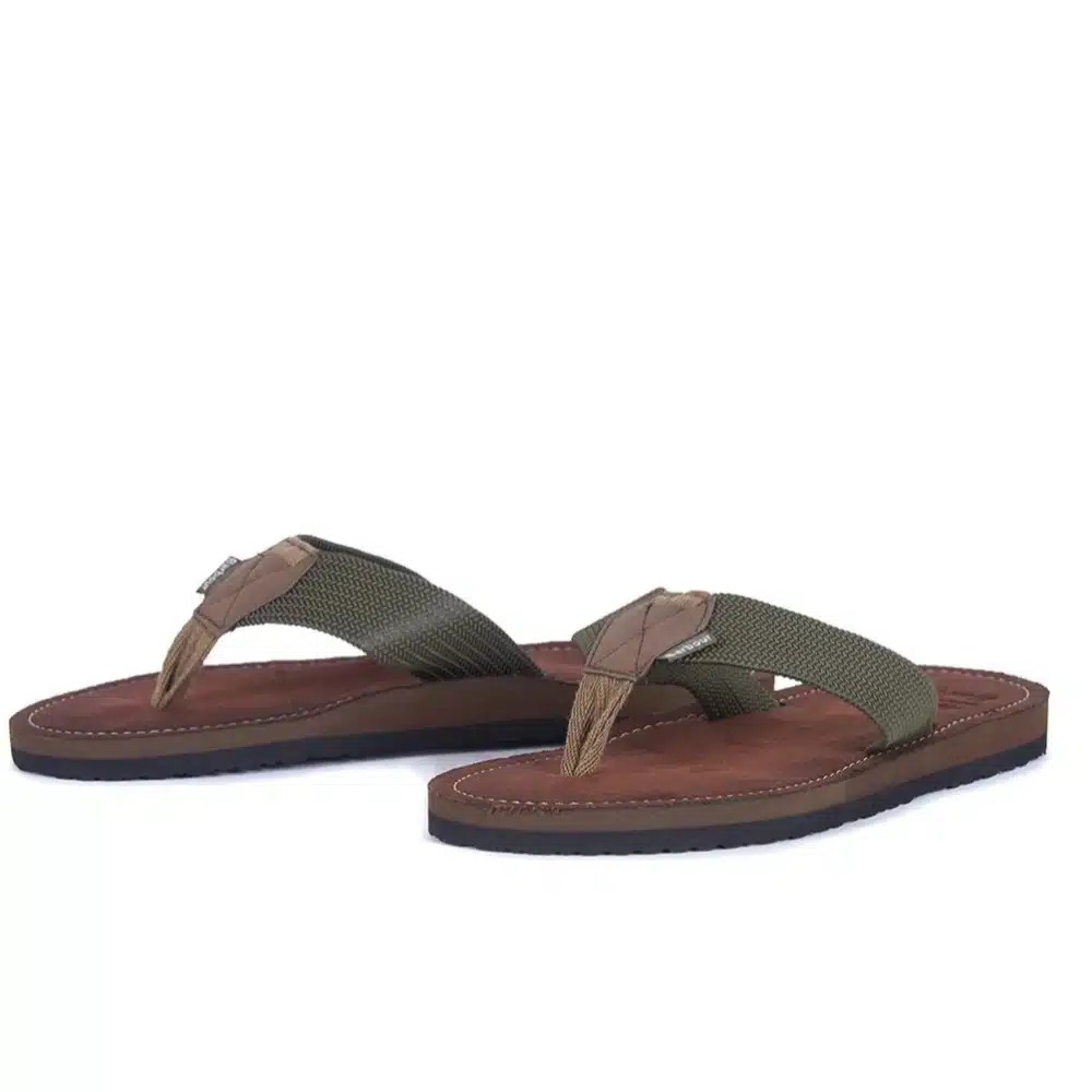 Barbour Mens Toeman Beach Sandal Olive3