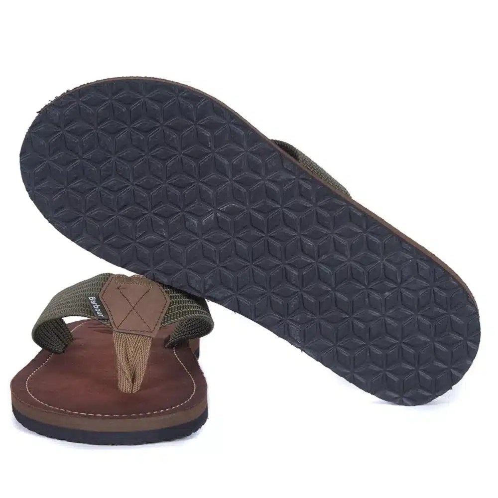Barbour Mens Toeman Beach Sandal Olive4