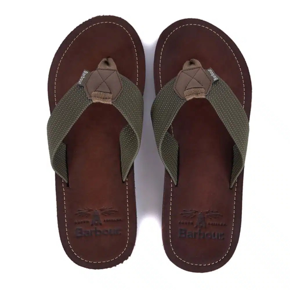 Barbour Mens Toeman Beach Sandal Olive5