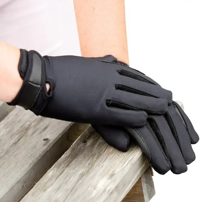 Equetech Ladies Stretch Show Gloves Black