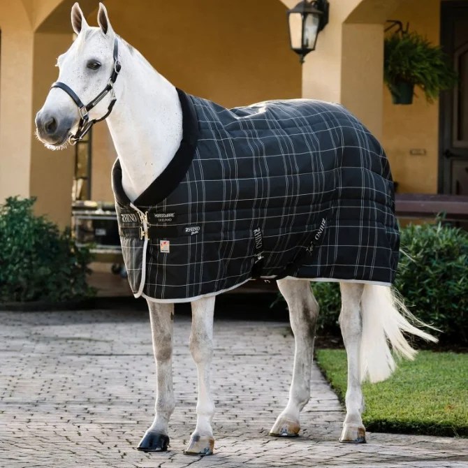 Rhino Original Medium Vari Layer Stable Rug Black Check