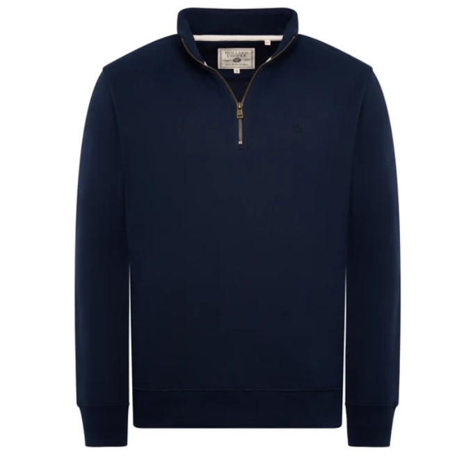 Holland Cooper Mens Quarter Zip Sweat Ink Navy