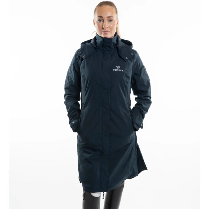 EquiDry Ladies Bronte Removable Hood Waterproof Jacket Navy