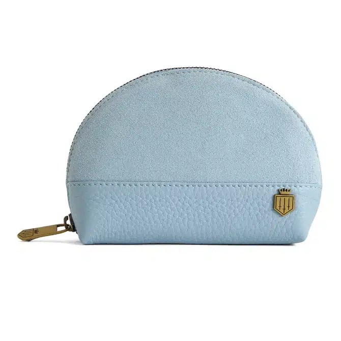 Fairfax & Favor Chiltern Coin Purse Sky Blue Suede
