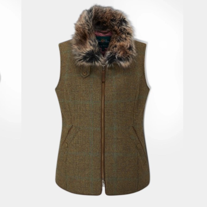 Alan Paine Ladies Surrey Tweed Gilet Marsh