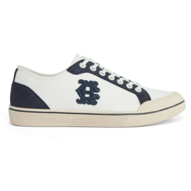 Holland Cooper Mayfair Court Trainer Off White/Navy