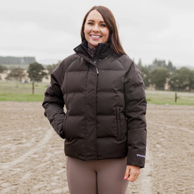 EquiDry Ladies Talia Waterproof Puffer Jacket Brown