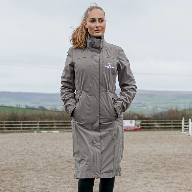 EquiDry Ladies Aura Waterproof Riding Coat Taupe