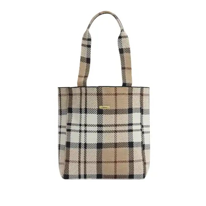 Barbour Ladies Layla Tartan Shopper Bag Rosewood Tartan