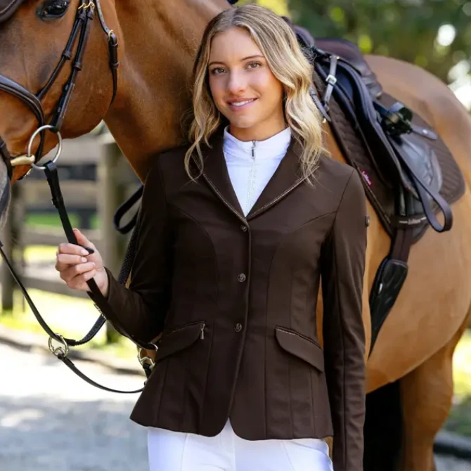 LeMieux Ladies Brilliance Diana Show Jacket Espresso