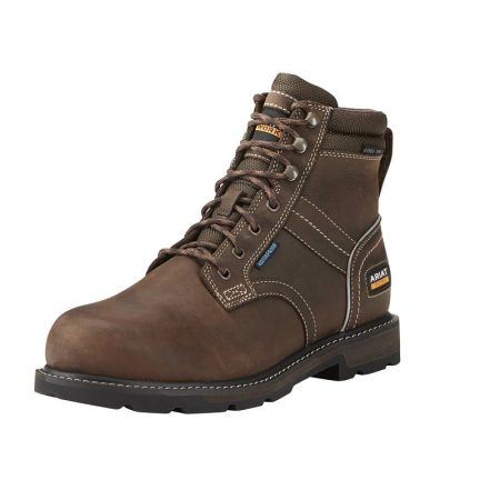 Ariat Groundbreaker 6" H20 En Iso Boots, Dark Brown