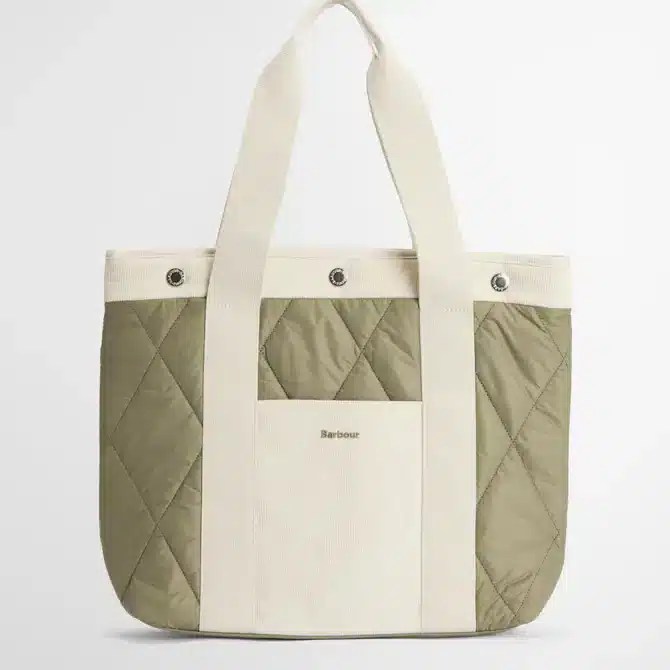 Barbour Ladies Healy Tote Bag Bleached Olive