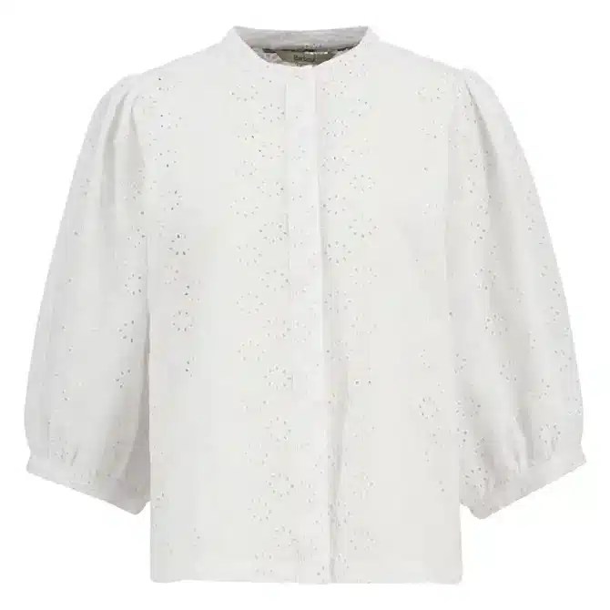 Barbour Ladies Layla Broderie Anglaise Shirt White