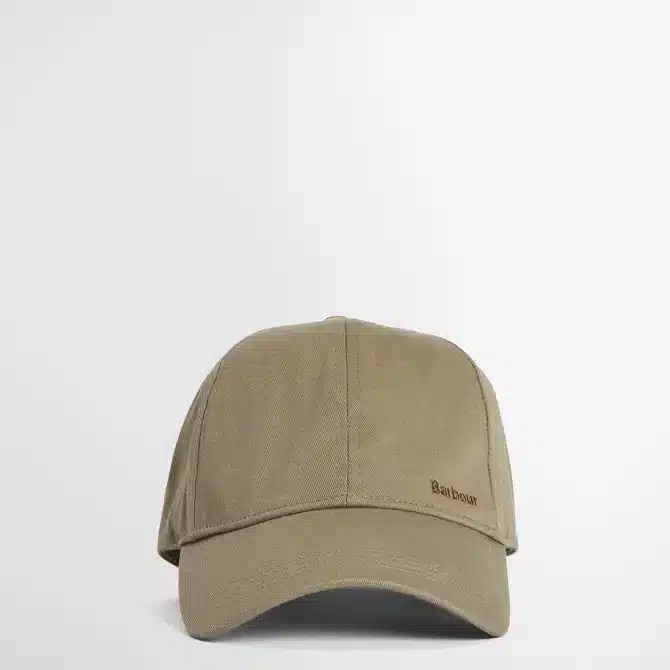 Barbour Mens Milburn Cap Bleached Olive