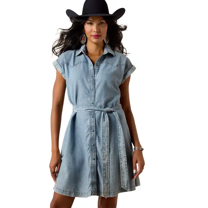 Ariat Ladies Hampton Dress Medium Blue