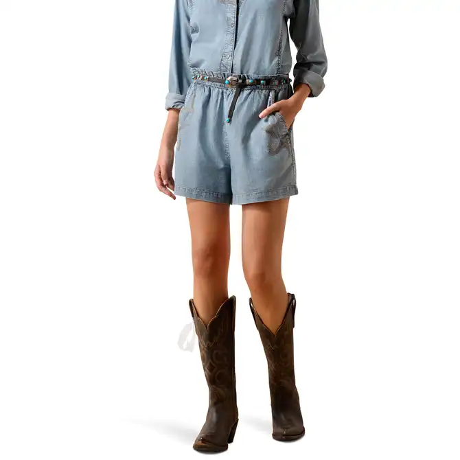 Ariat Ladies Summer Shorts Medium Blue