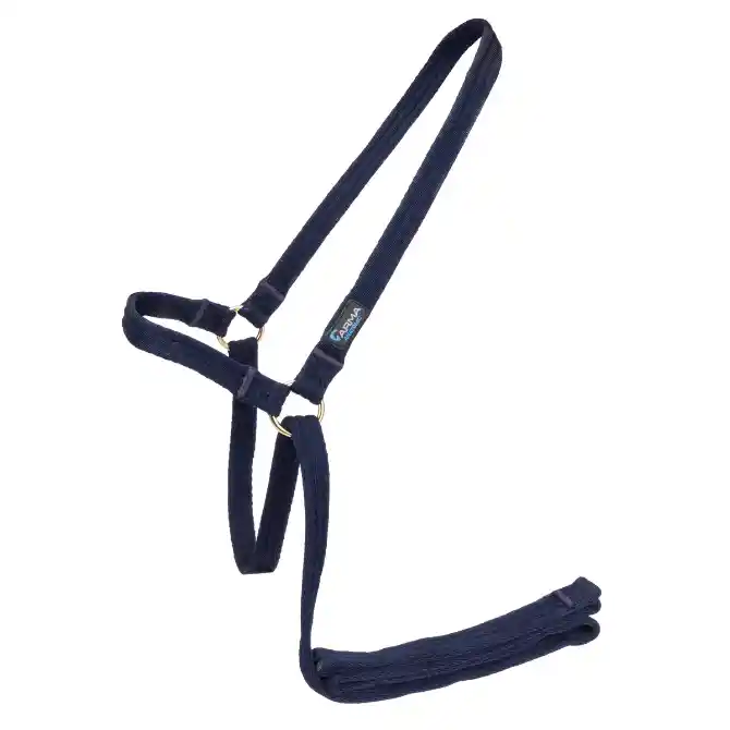 Shires ARMA Cushion Headcollar With Lead Navy