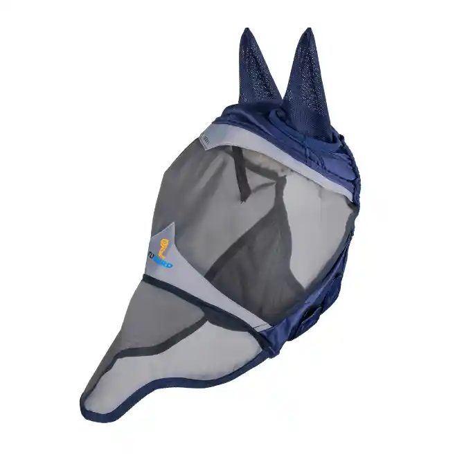 Shires FlyGuard Pro Fine Mesh Fly Mask With Ears & Nose Navy