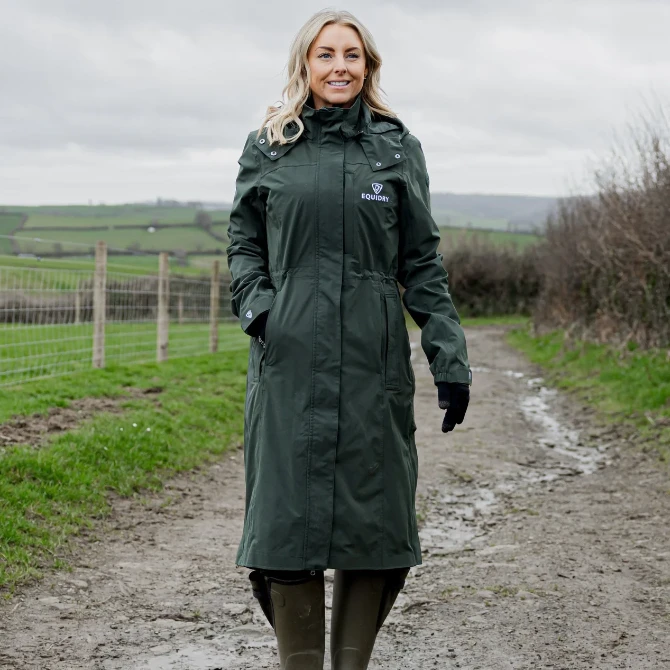 EquiDry Ladies Aura Waterproof Riding Coat Green