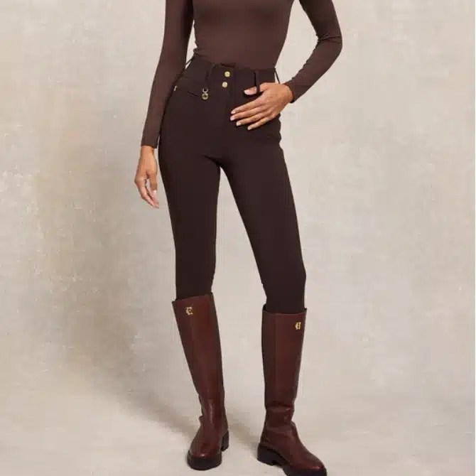 Holland Cooper Ladies Contour Trouser Chocolate