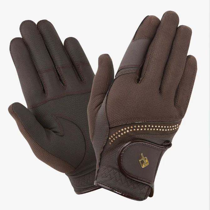 LeMieux Crystal Riding Glove Espresso