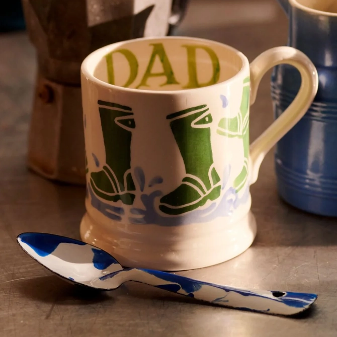 Emma Bridgewater Half Pint Mug Wellies Dad