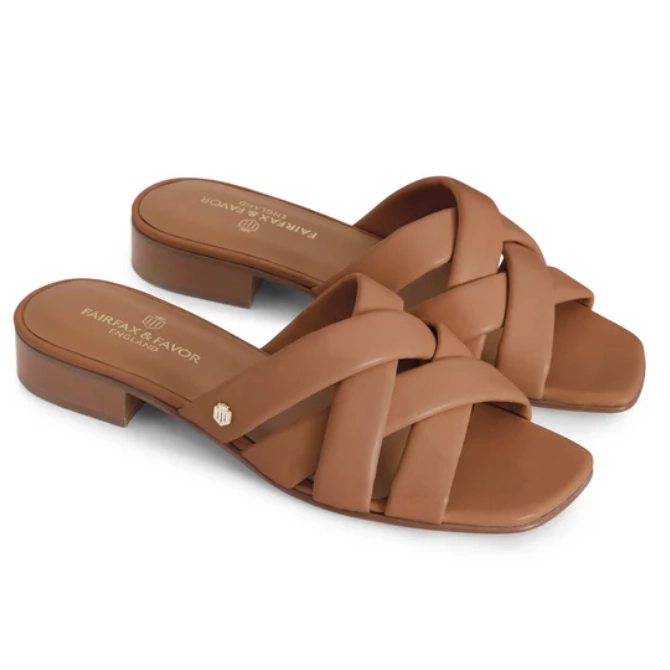 Fairfax & Favor Ladies Ebury Tan Leather Sandals