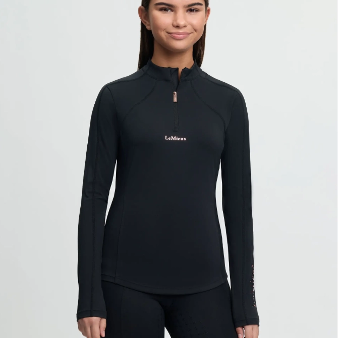 LeMieux Young Rider Childrens Sparkle Base Layer Black
