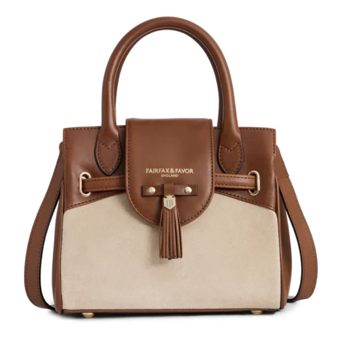 Fairfax & Favor Mini Windsor Handbag Tan/Stone Leather