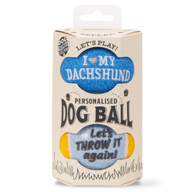 History & Heraldry Dog Ball Set - Dachshund