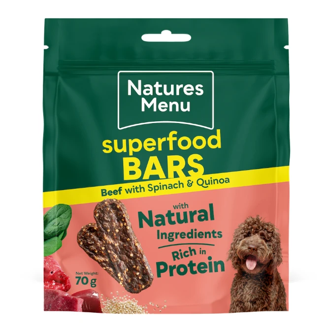 Natures Menu Dog Treats Beef Superfood Bars