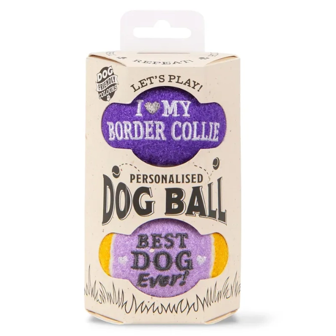 History & Heraldry Dog Ball Set - Border Collie
