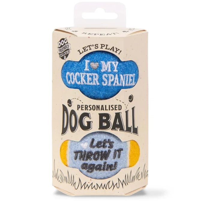 History & Heraldry Dog Ball Set - Cocker Spaniel