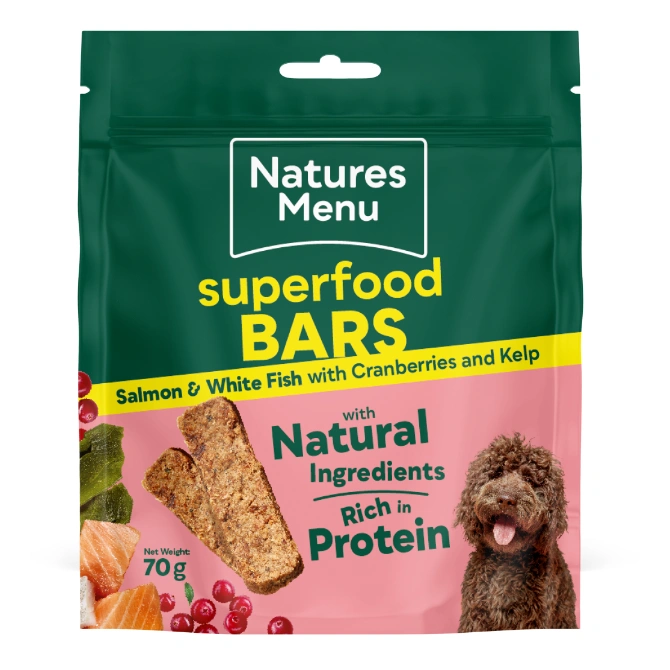 Natures Menu Dog Treats Salmon & White Fish Superfood Bars
