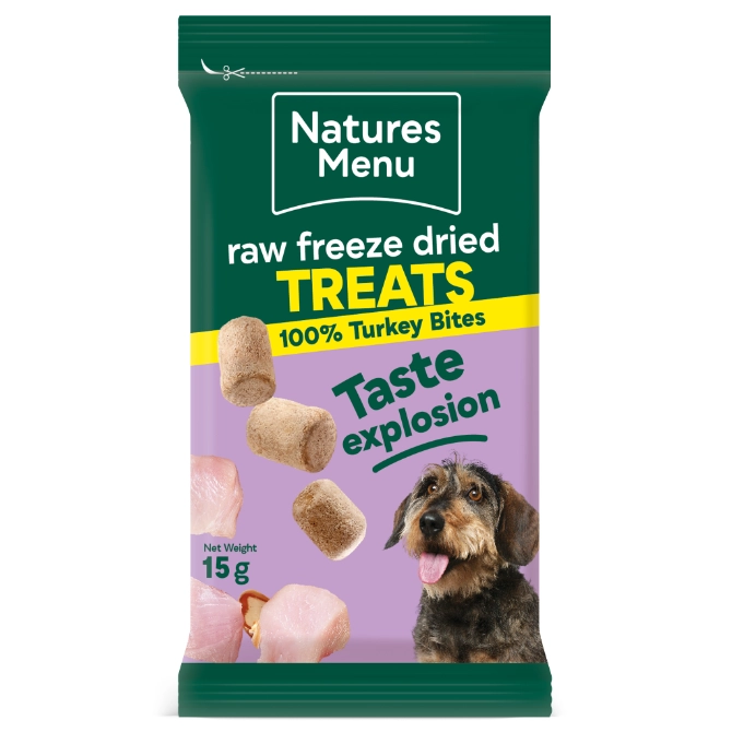 Natures Menu Dog Treats Freeze Dried Turkey Bites