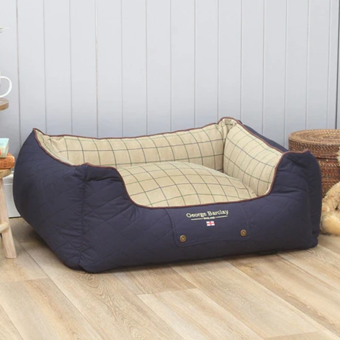 George Barclay Country Orthopaedic Walled Dog Bed Midnight Blue